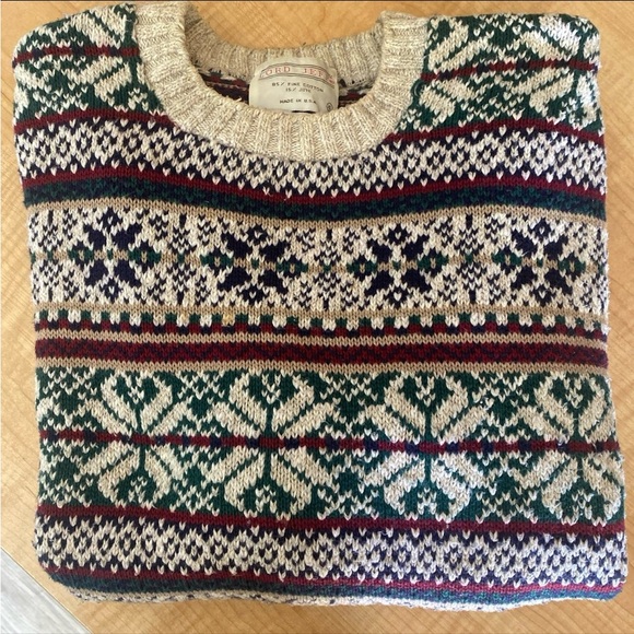 Men’s Vintage Lord Jeff Sweater Size XL | The Sandstone Collection | Cotton/Jute - Picture 4 of 8